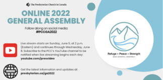 2022 캐나다 장로교 총회 온라인으로 개최
