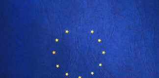 “예배와 집회의 권리 빼앗겼다.” EU에서 캐나다 비판 blue and yellow round star print textile