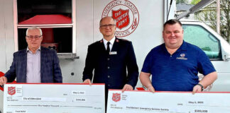 구세군 교회 홍수 피해지역 복구 위해 구호기금 전달