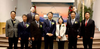 위니펙 임마누엘 교회 5대 이보성 담임목사 위임예배 드려